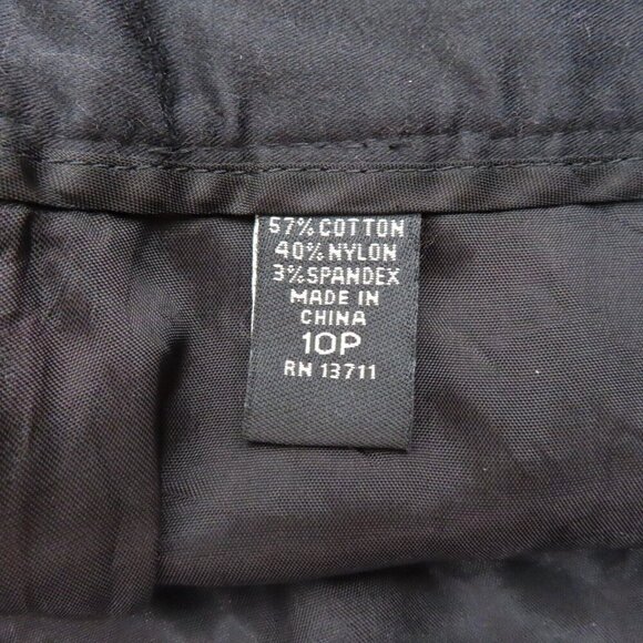 Valerie Stevens 10P Petite 10 Double Skinny Belt Black Pencil Straight Skirt - Picture 7 of 9